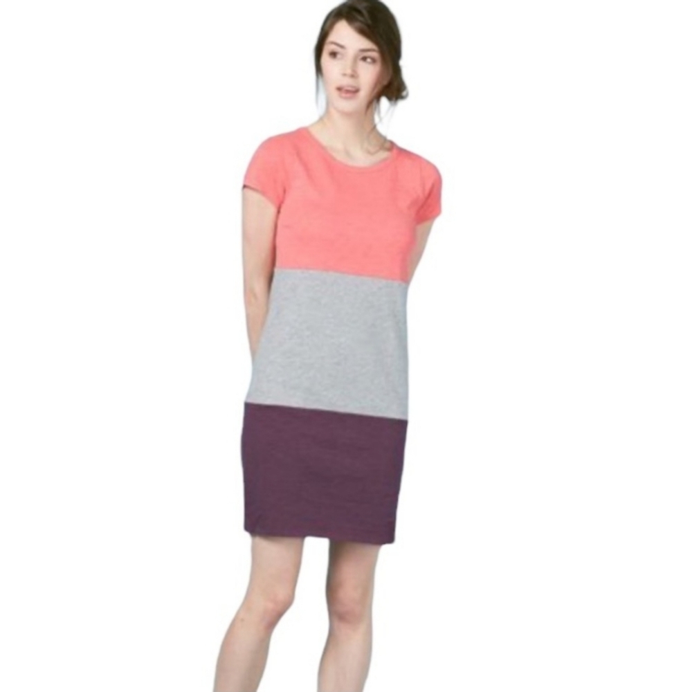 Boden Colorblock Slub T-shirt Dress, Size 4R